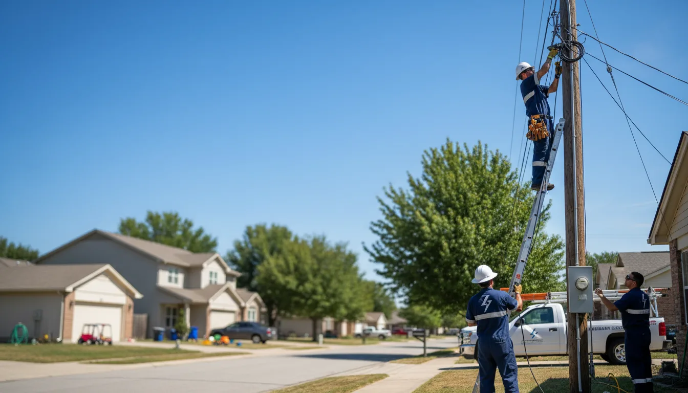 Residential electrician providing installation services in Douds, IA